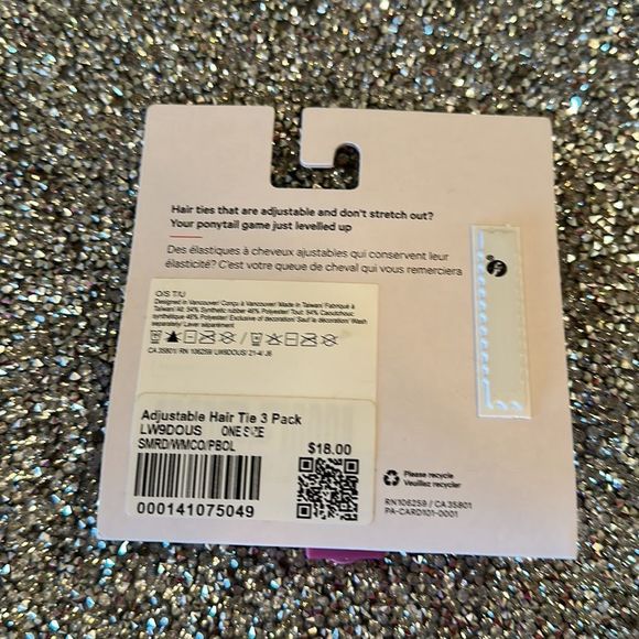 Lululemon Adjustable Hair Tie 3 Pack Smoky Red / Warm Coral / Pink Blossom $38 - Picture 2 of 2
